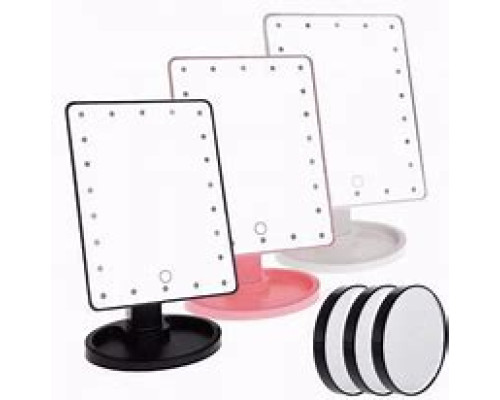 JA156/154   Зеркало для макияжа Large LED Mirror настольное с подсветкой 22 LED  (36)