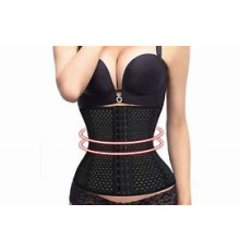 JA66   Корсет для похудения с ребрами жесткости 3 ряда петель Abdomin черный (200)