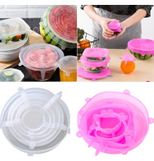 JA15    Набор силиконовых крышек 6 шт Kitchenio микс