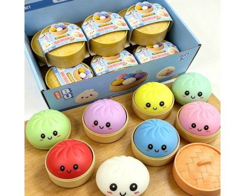 JD99    Игрушка антистресс, сквиш пельмень 8,5см (144)