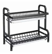 JD94   Сушилка для посуды Kitchen rack 2-х уровневая с поддоном(10)