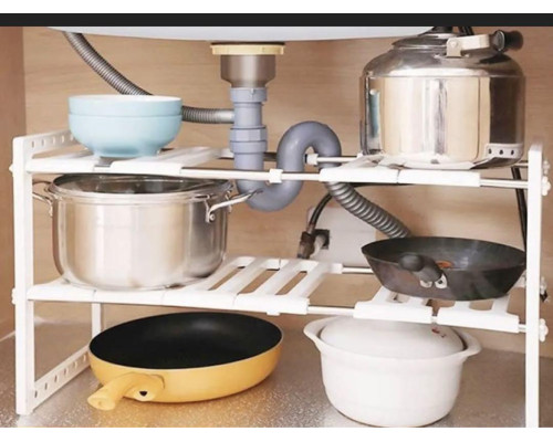 JD13   Кухонная полка для посуды 38-70 см, KITCHEN RACK,Регулируемая полка на кухню (20)