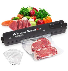 JD118    Вакууматор кухонный для продуктов Vacuum Sealer черный (40)