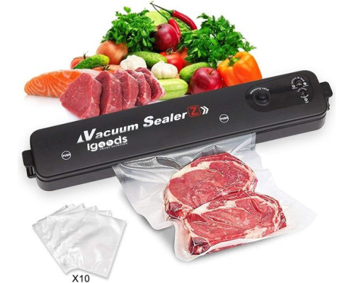JD118    Вакууматор кухонный для продуктов Vacuum Sealer черный (40)