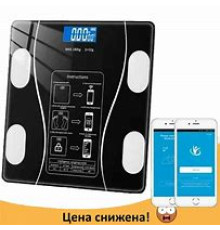 JD005   Смарт-весы стеклянные Scale one Black умные напольные весы, электронные Bluetooth (40) (15)