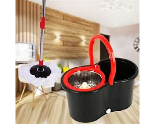 JD146   Швабра с ведром и турбо отжимом Spin Mop 360,10 л. металл (25)